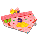 Bandana pet com estampa da branca de neve, com botão de pressão estilosa