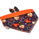 Bandana para cachorro com estampa Mickey laranja, divertida e leve