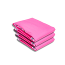 kit com 3 tapetes higienicos lavaveis rosa, empilhados