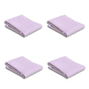 Tapetes higiênicos laváveis cinza, 4 unidades abertas no fundo branco