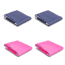 Tapetes higiênicos laváveis para cachorro, rosa e azul, espalhados