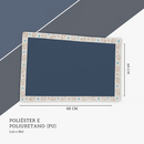 Tapete higiênico lavável azul para pets 49x69cm poliéster e poliuretano.