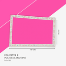 Tapete higiênico lavável rosa 49x69cm poliéster e poliuretano Loli e Mel.